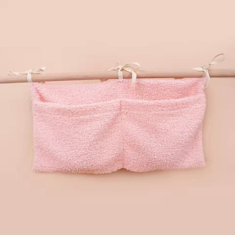 Bolsillo de cuna acolchado | Mi trenza de Cuna Rosa claro