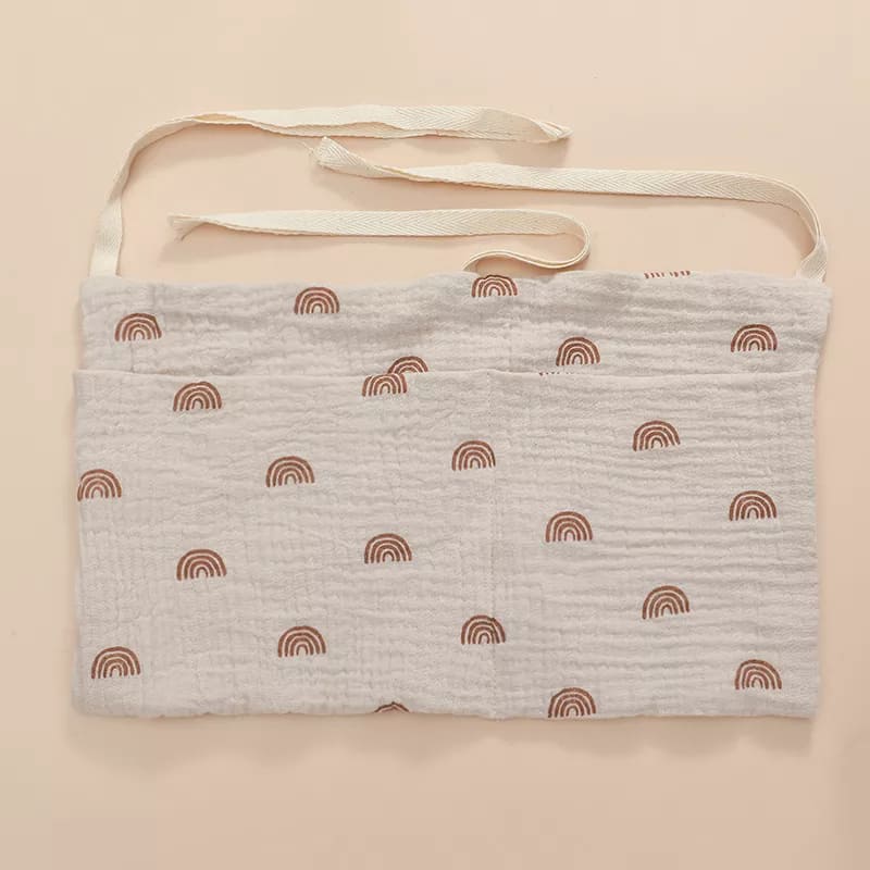 Bolsillo de cuna para bebé | Mi trenza de Cuna Arcoíris 2 / 39 x 20 cm