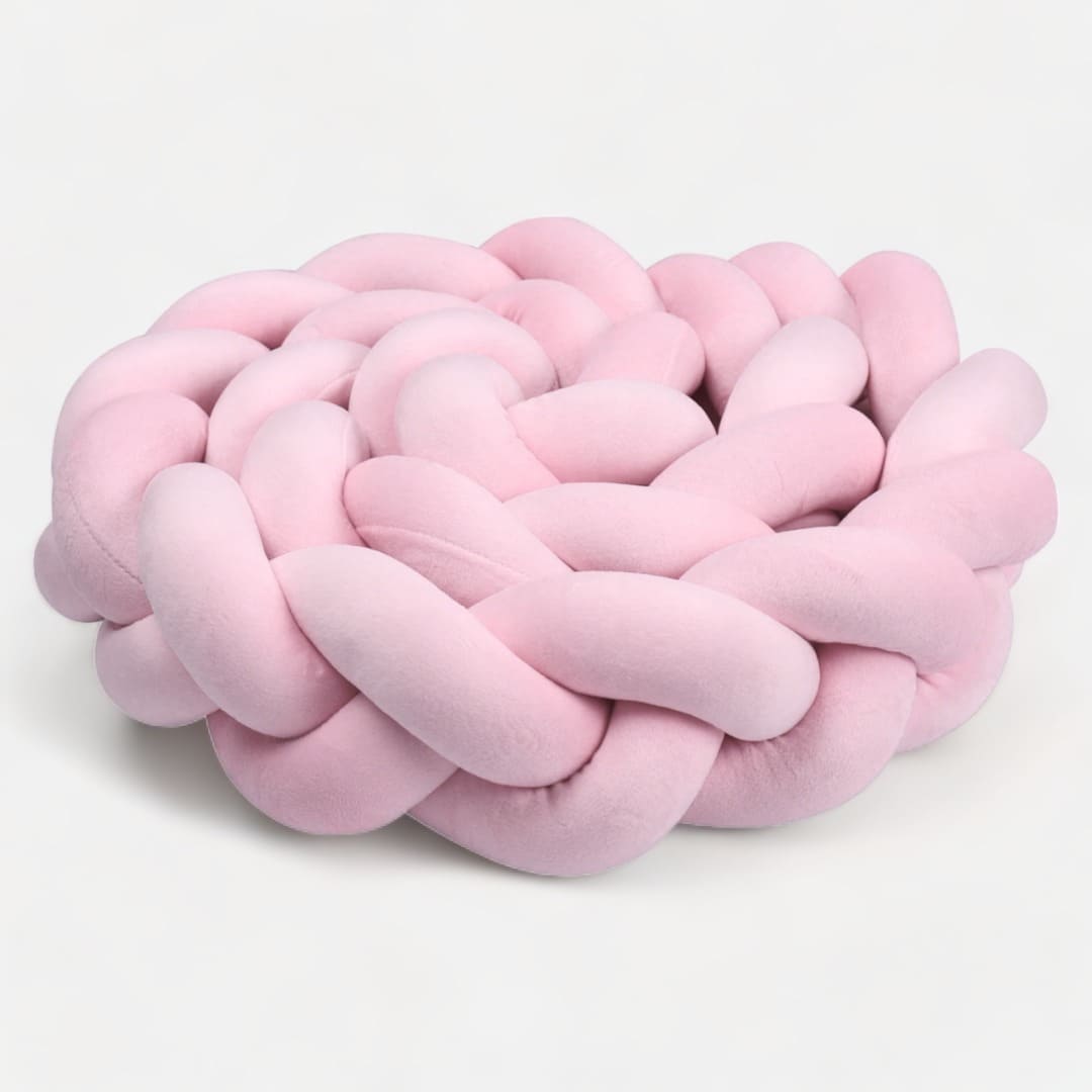 Chichonera bebe rosa | Mi Trenza de Cuna Rosa / 3 Cabos / Longitud 100 cm