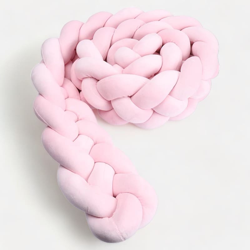 Chichonera bebe rosa | Mi Trenza de Cuna Rosa / 4 Cabos / Longitud 100 cm