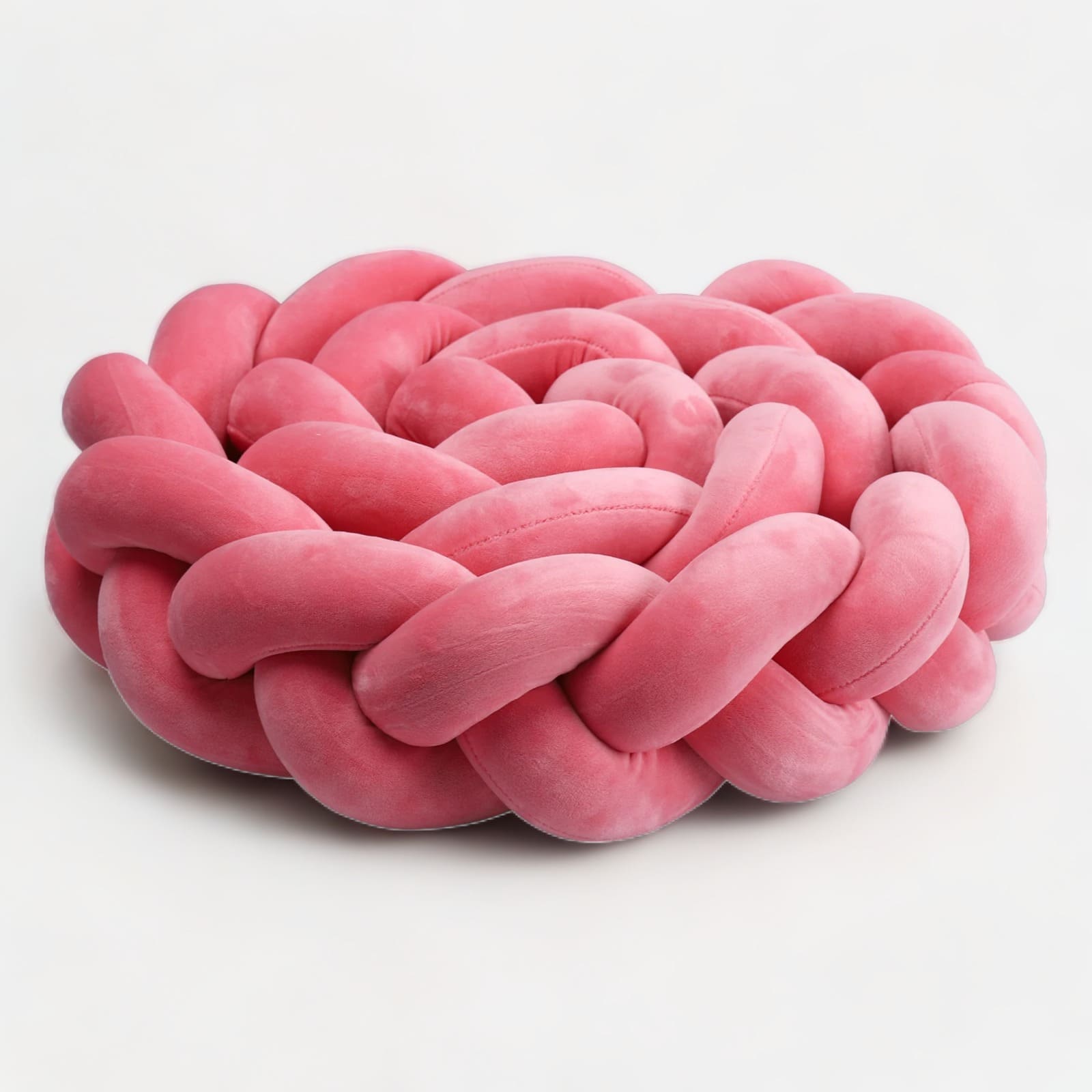 Chichonera bebe rosa | Mi Trenza de Cuna Rosa caramelo / 3 Cabos / Longitud 100 cm