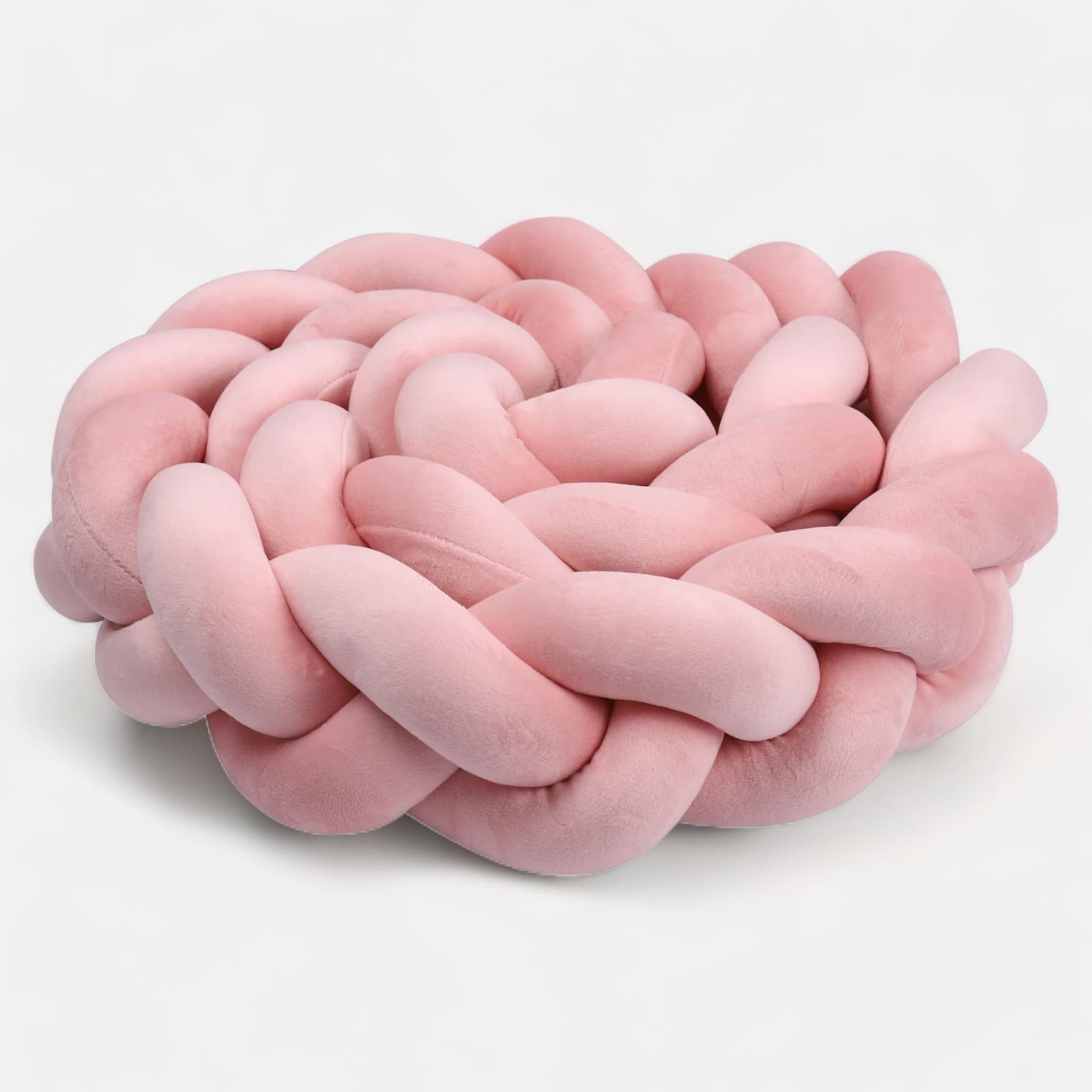 Chichonera bebe rosa | Mi Trenza de Cuna Rosa viejo / 3 Cabos / Longitud 100 cm