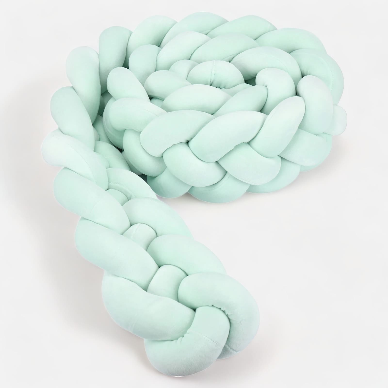 Chichonera verde | Mi Trenza de Cuna Verde menta / 4 Cabos / Longitud 100 cm