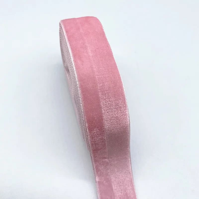 Cinta de fijación de terciopelo | Mi trenza de Cuna Rosa empolvado