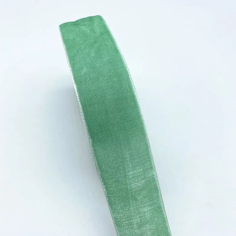 Cinta de fijación de terciopelo | Mi trenza de Cuna Verde salvia