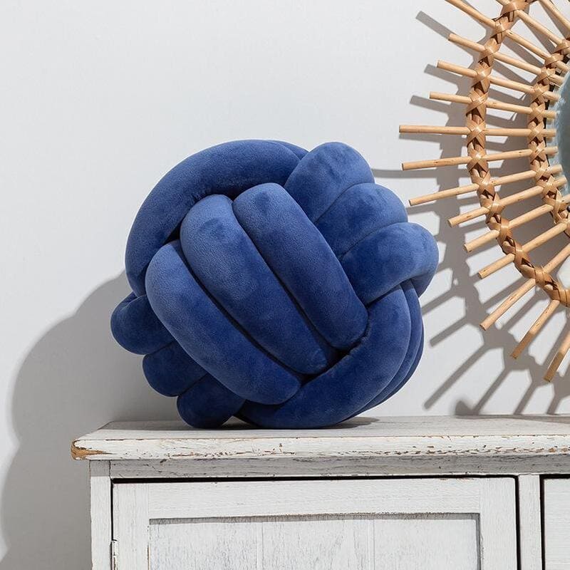 Cojín con lazo | Mi trenza de Cuna Azul / 22 cm