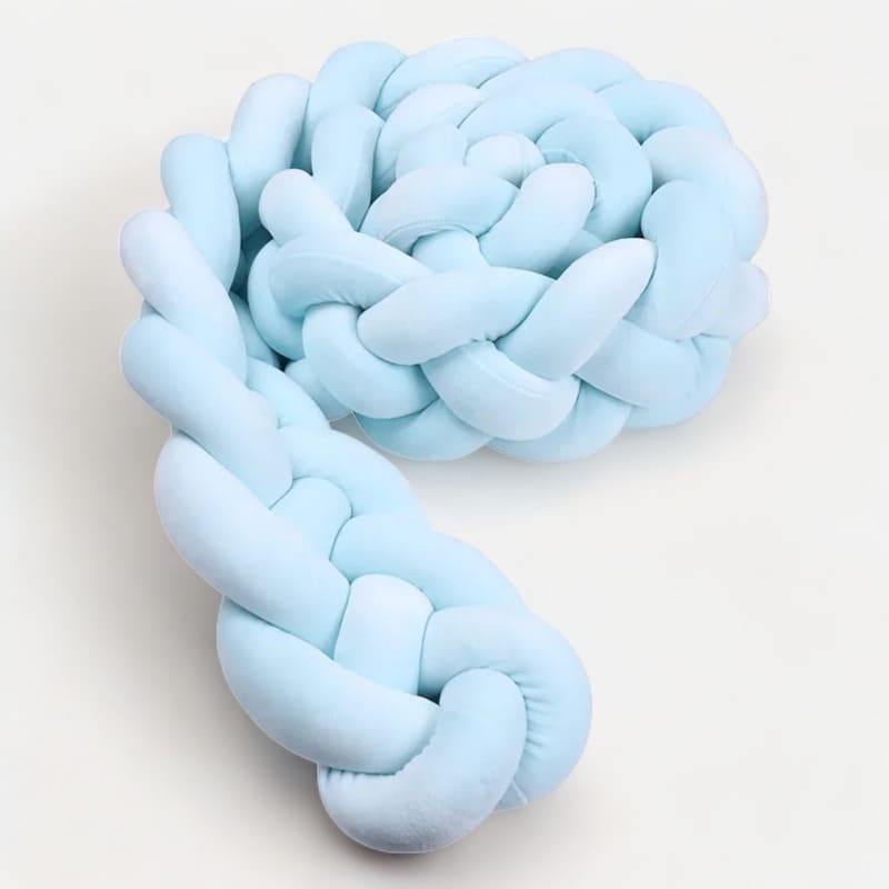 Cuna chichonera azul | Mi Trenza de Cuna Azul cielo / 4 Cabos / Longitud 100 cm