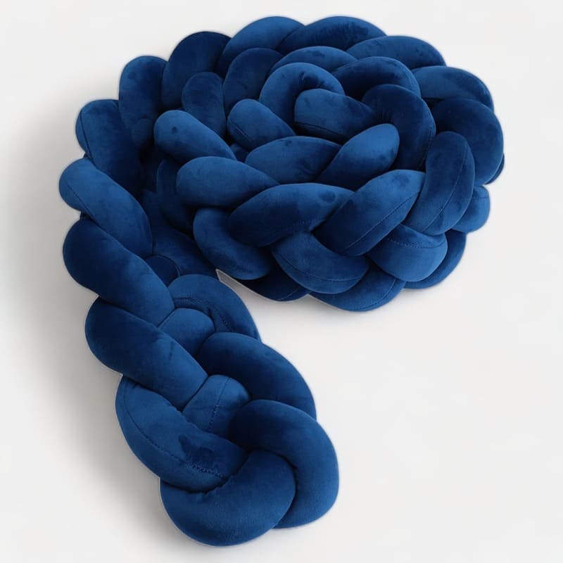 Cuna chichonera azul | Mi Trenza de Cuna Azul marino / 4 Cabos / Longitud 100 cm