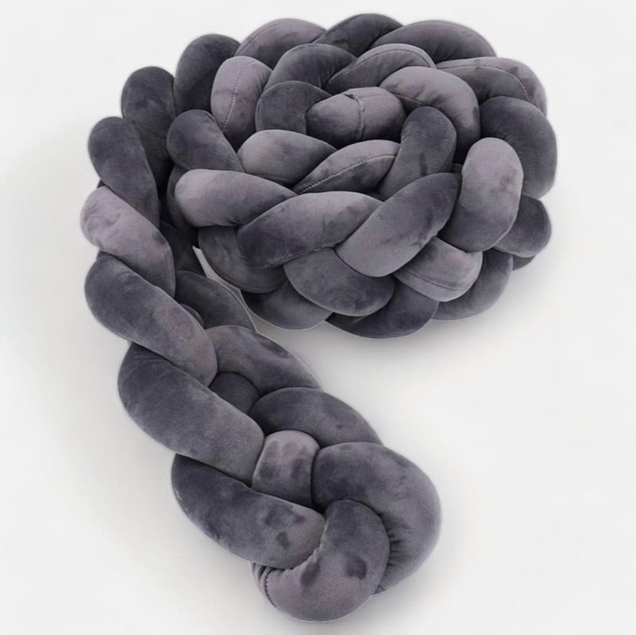 Trenzas para cunas gris | Mi Trenza de Cuna 4 Cabos / Longitud 100 cm / Gris claro