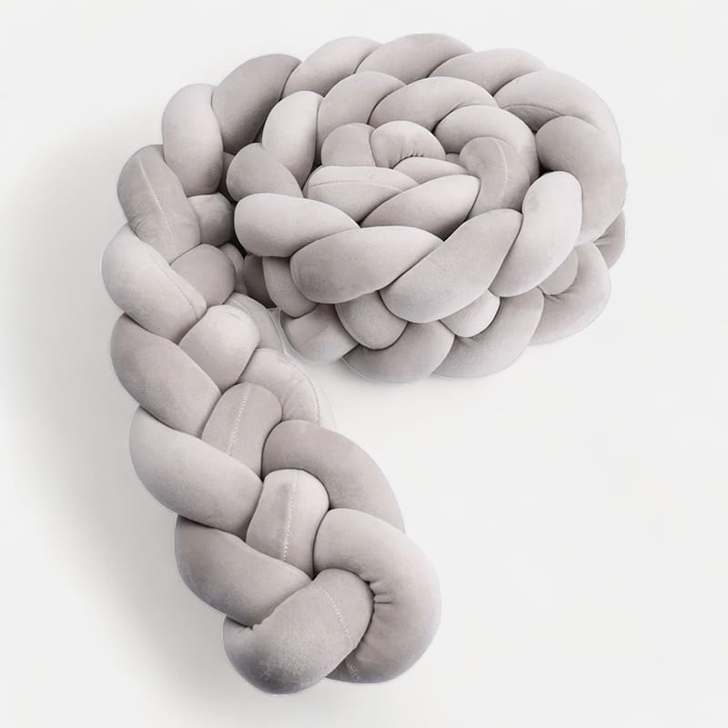 Trenzas para cunas gris | Mi Trenza de Cuna 4 Cabos / Longitud 100 cm / Gris oscuro